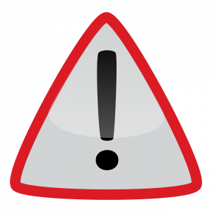 Caution sign png sticker, transparent