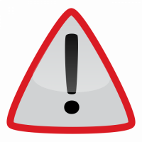 Caution sign png sticker, transparent